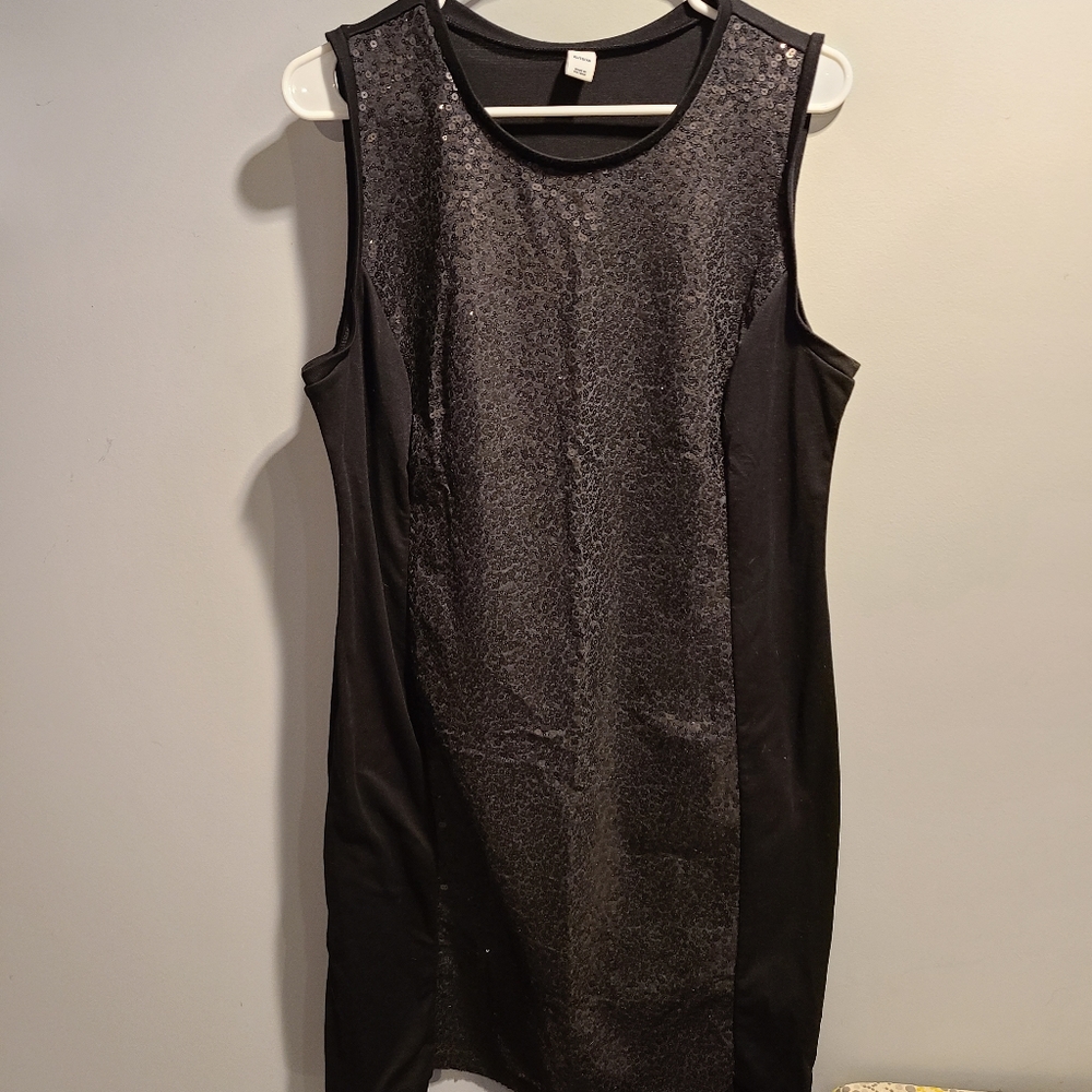 Old Navy Black Sparkly Sequin Dress Generous XL